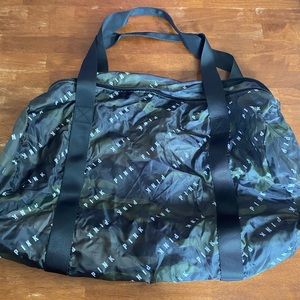 PINK camouflage packable duffel